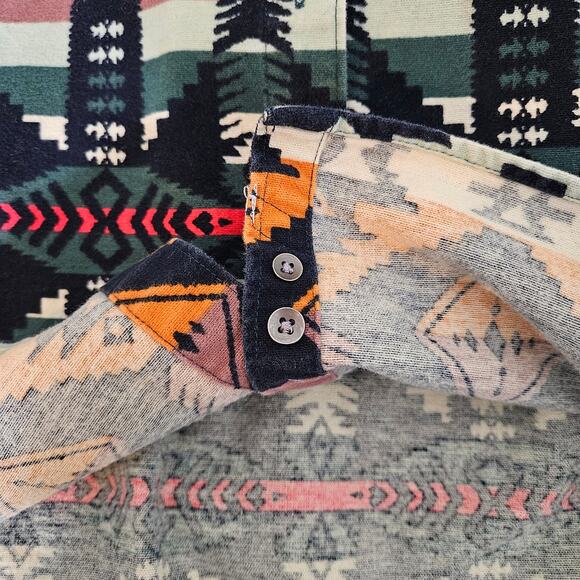 Woolrich Southwestern Print Flannel Button-Up Aztec Cotton Shirt | Women M - Picture 11 of 16